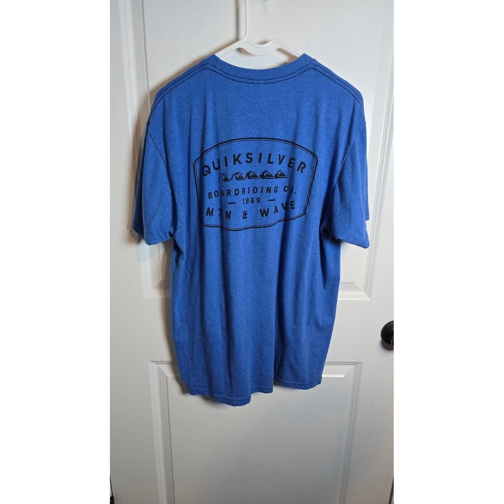 Quiksilver Mens Blue Graphic T-Shirt XL Regular Fit Boardriding Co‎ Mtn & Wave